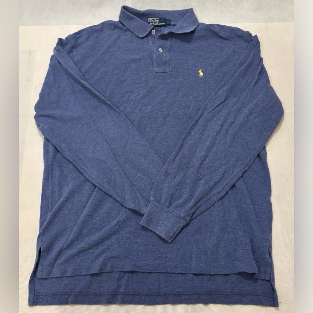 Ralph Lauren Classic Blue Long Sleeve Polo
